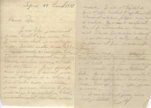 Lettre de Francis REISS a ses parents avril 1945